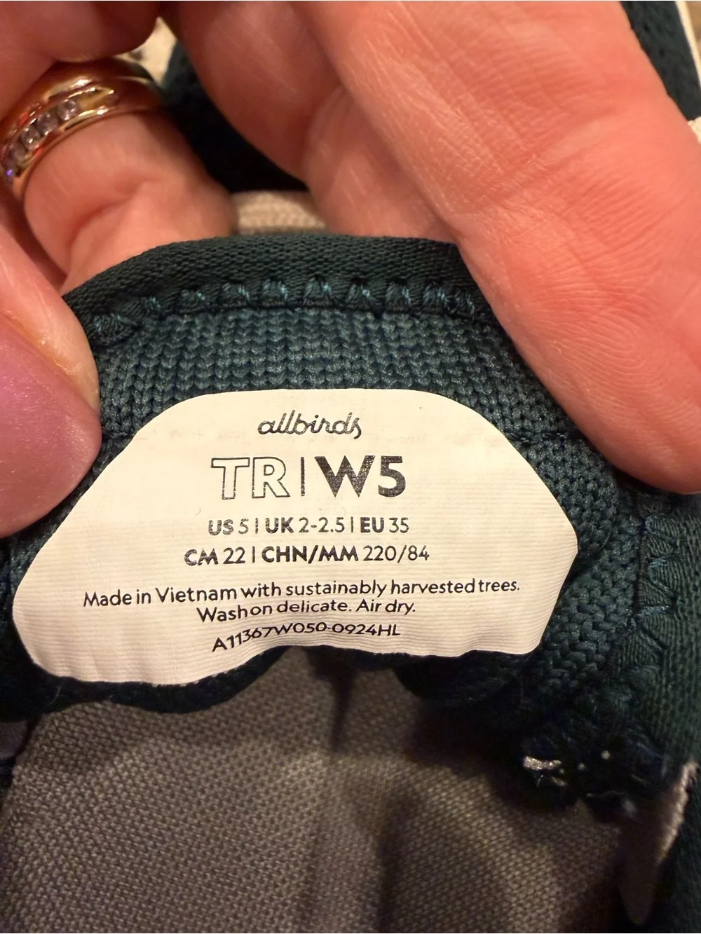 Allbirds Tree‎ Runners Navy Comfort Walking Sneakers Sustainable Women’s 5